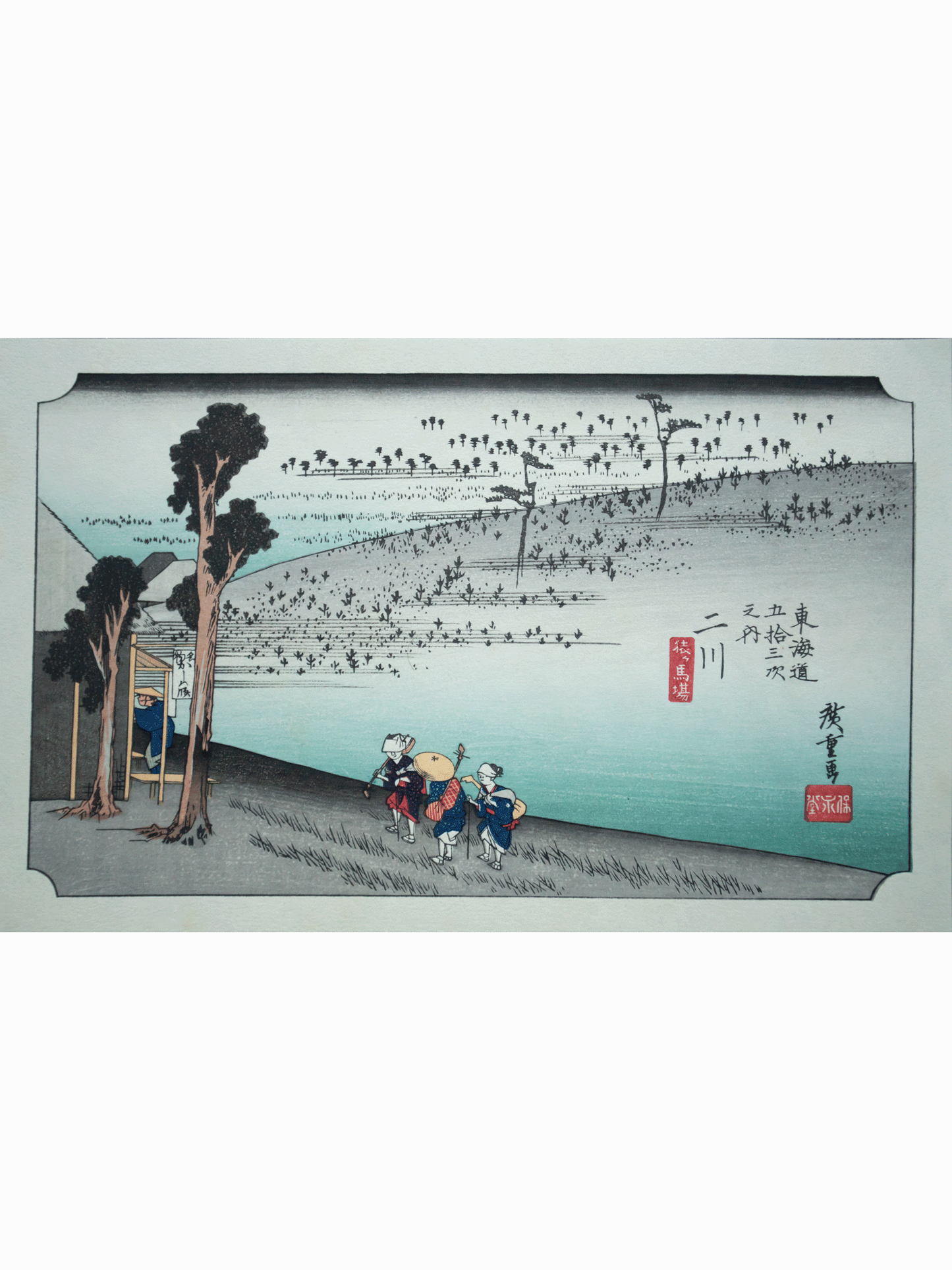 Tres mujeres caminando - Utagawa Hiroshige - (1797-1858) - [25x16,5cm]