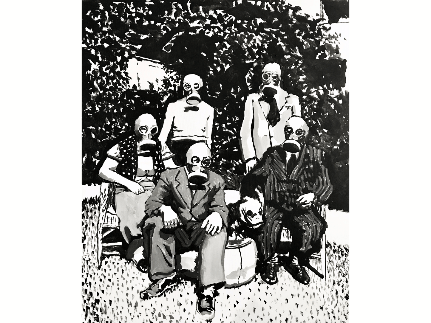 Day at the garden, small (2023) - Sergio Frutos [60x50x2cm]