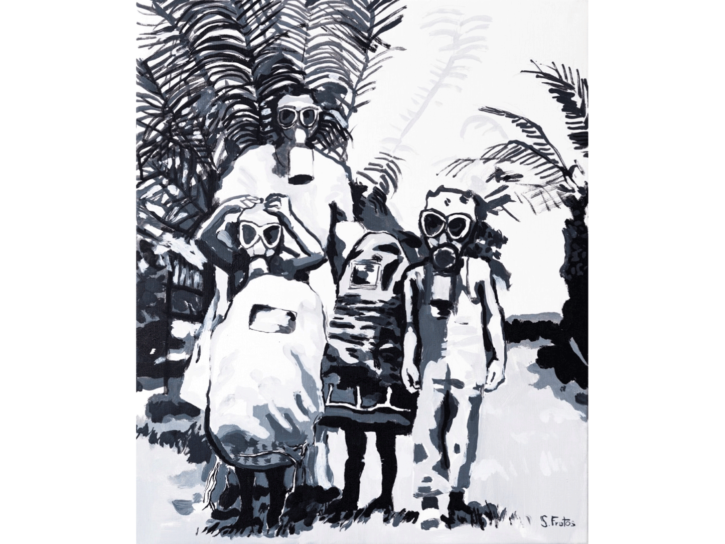 Tropical Family, small (2022) - Sergio Frutos [60x50x2cm]